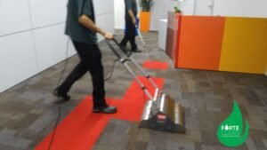 Economia de energia na lavagem a seco de carpetes.