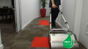 Economia de água na limpeza profissional de carpete a seco